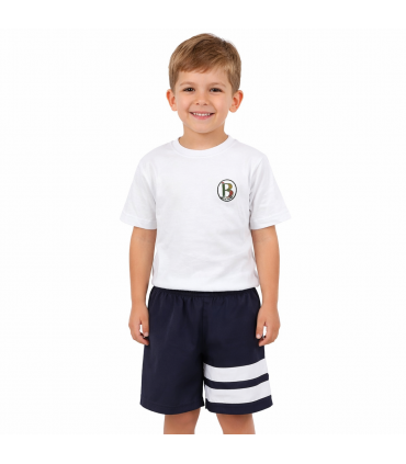 Pantalón Corto Deporte Marino y Blanco Colegio el Bercial